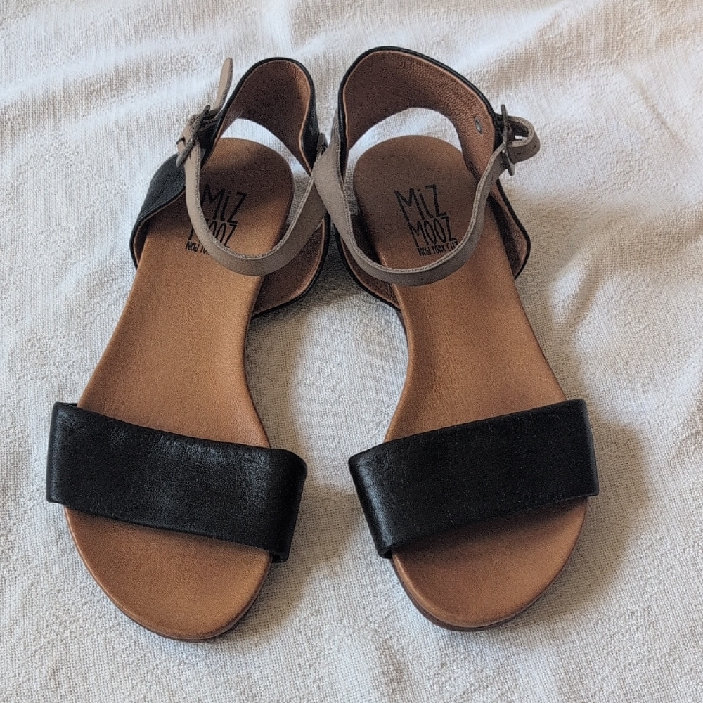 Miz Mooz Black and Brown Sandals
